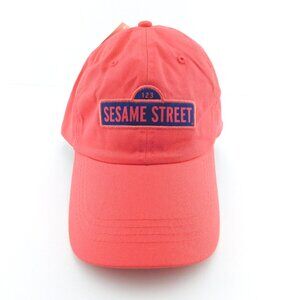 New SESAME STREET Pink Classic Logo Sign Baseball Golf Cap Hat Adult Size